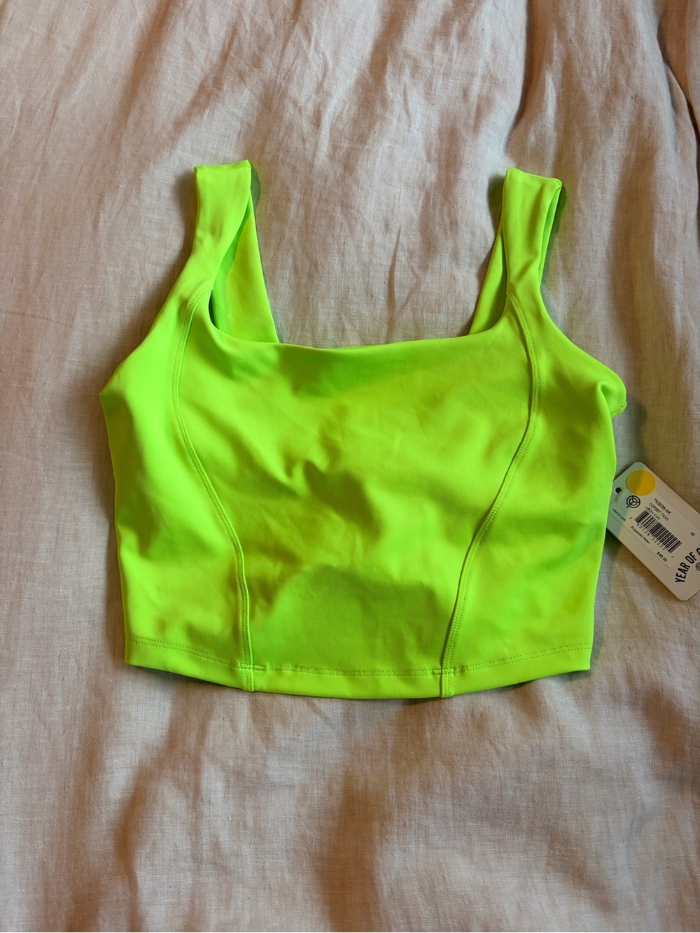 Year of Ours Neon Lime Sports Bra Top